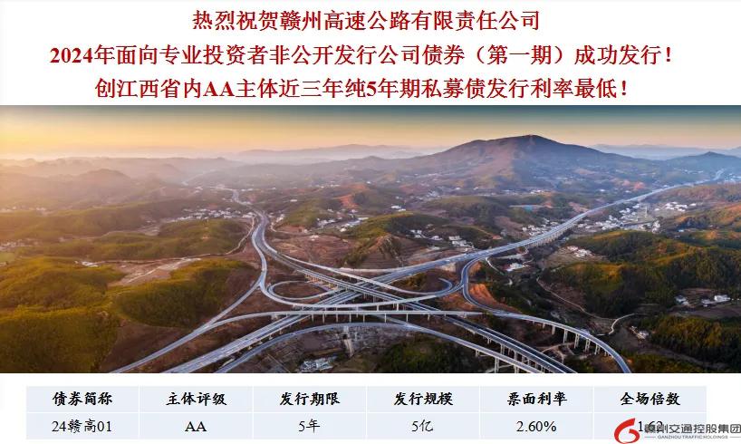 喜報！贛州交控集團接連在資本市場發行債券成功！